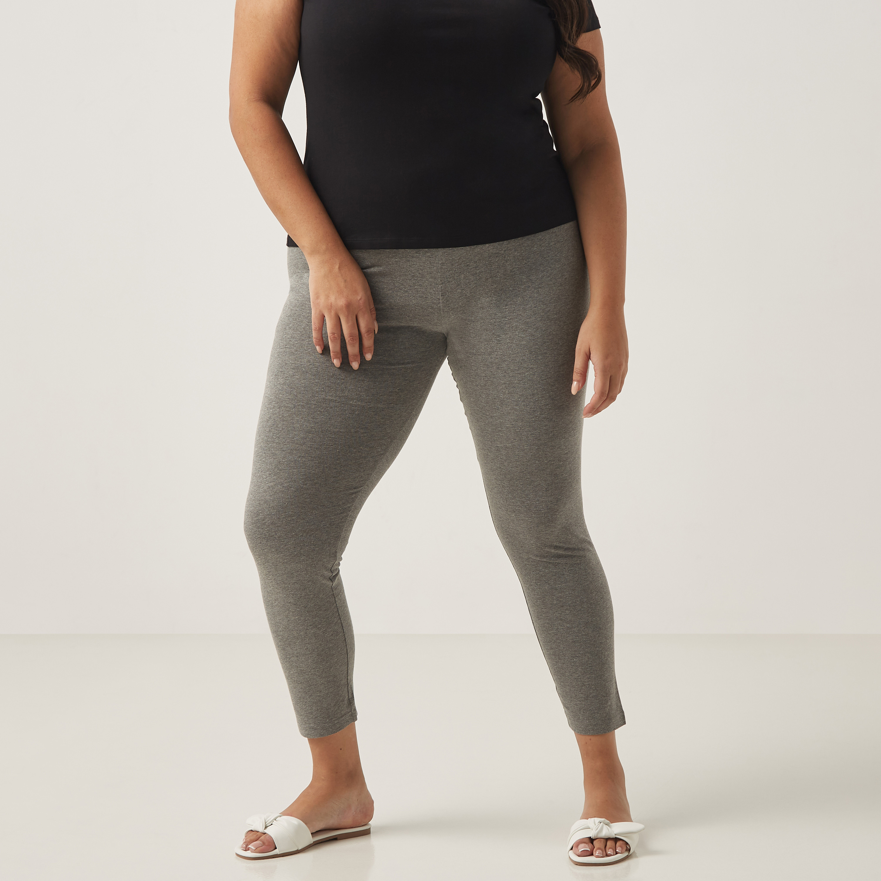 Plus Size Black Ruched Leggings High Waist | You + All | Shop Online