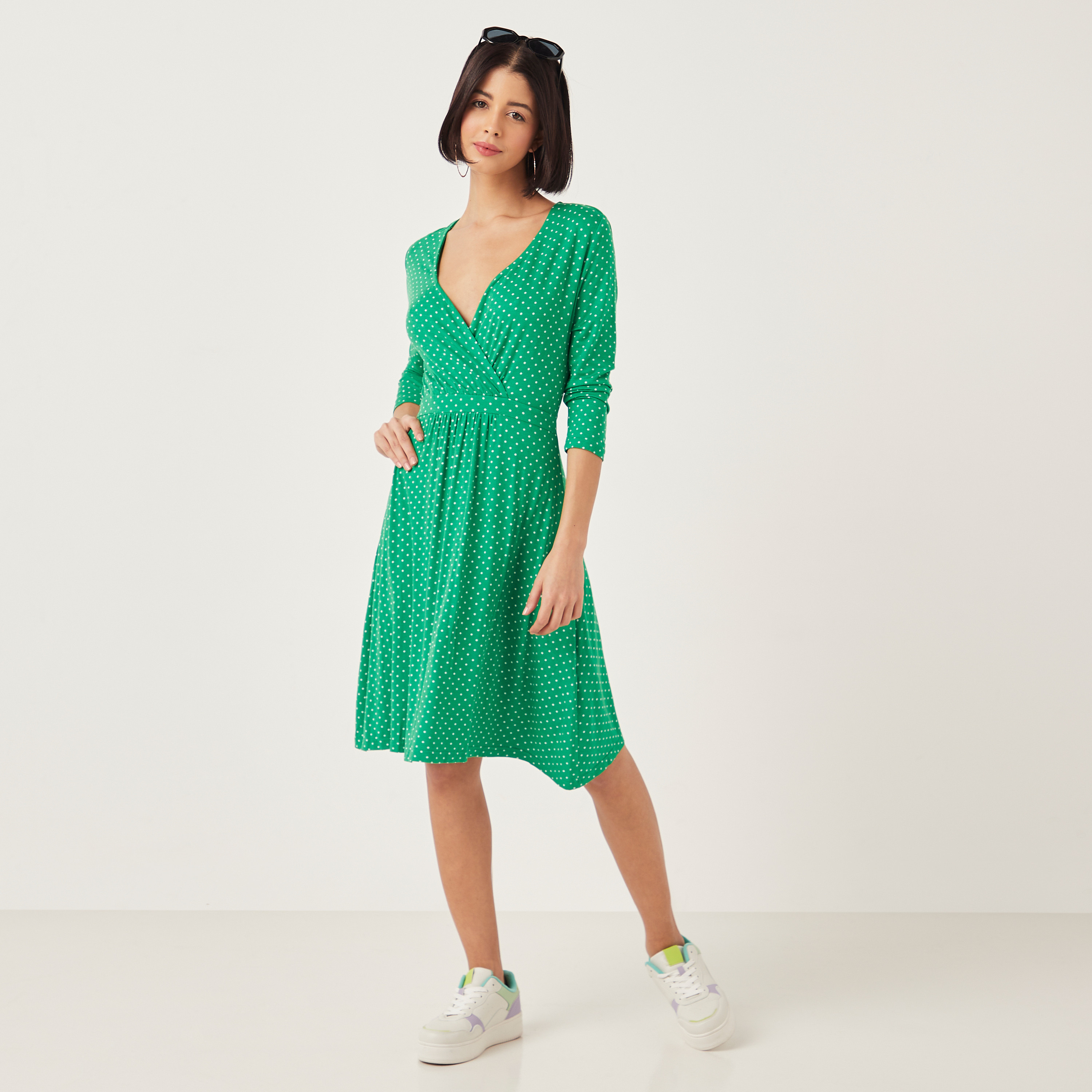 Oasis green 2024 spot dress