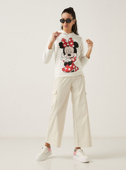 Minnie Mouse Print Sweatshirt with Hood and Long Sleeves-Hoodies & Sweatshirts-image-1