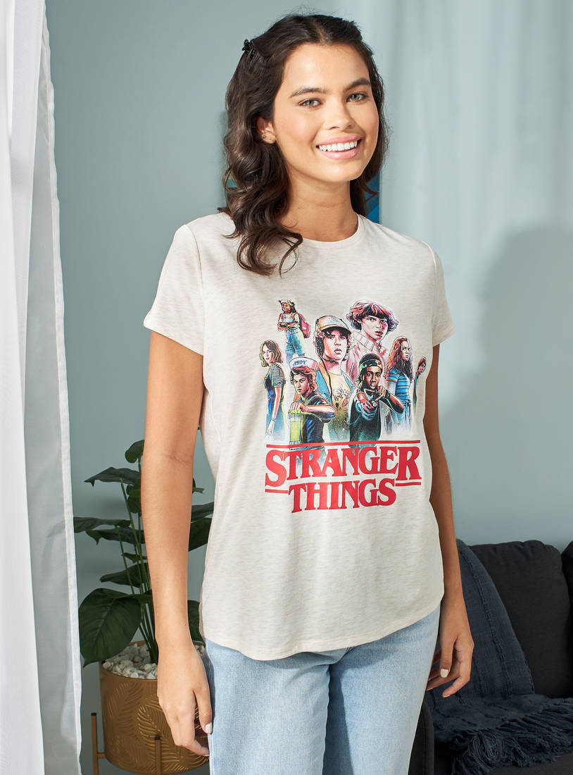 Stranger Things Print Better Cotton T-shirt-T-shirts & Vests-image-0
