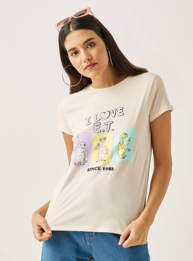ET Print Better Cotton T-shirt with Round Neck and Short Sleeves-Tops & T-shirts-image-0