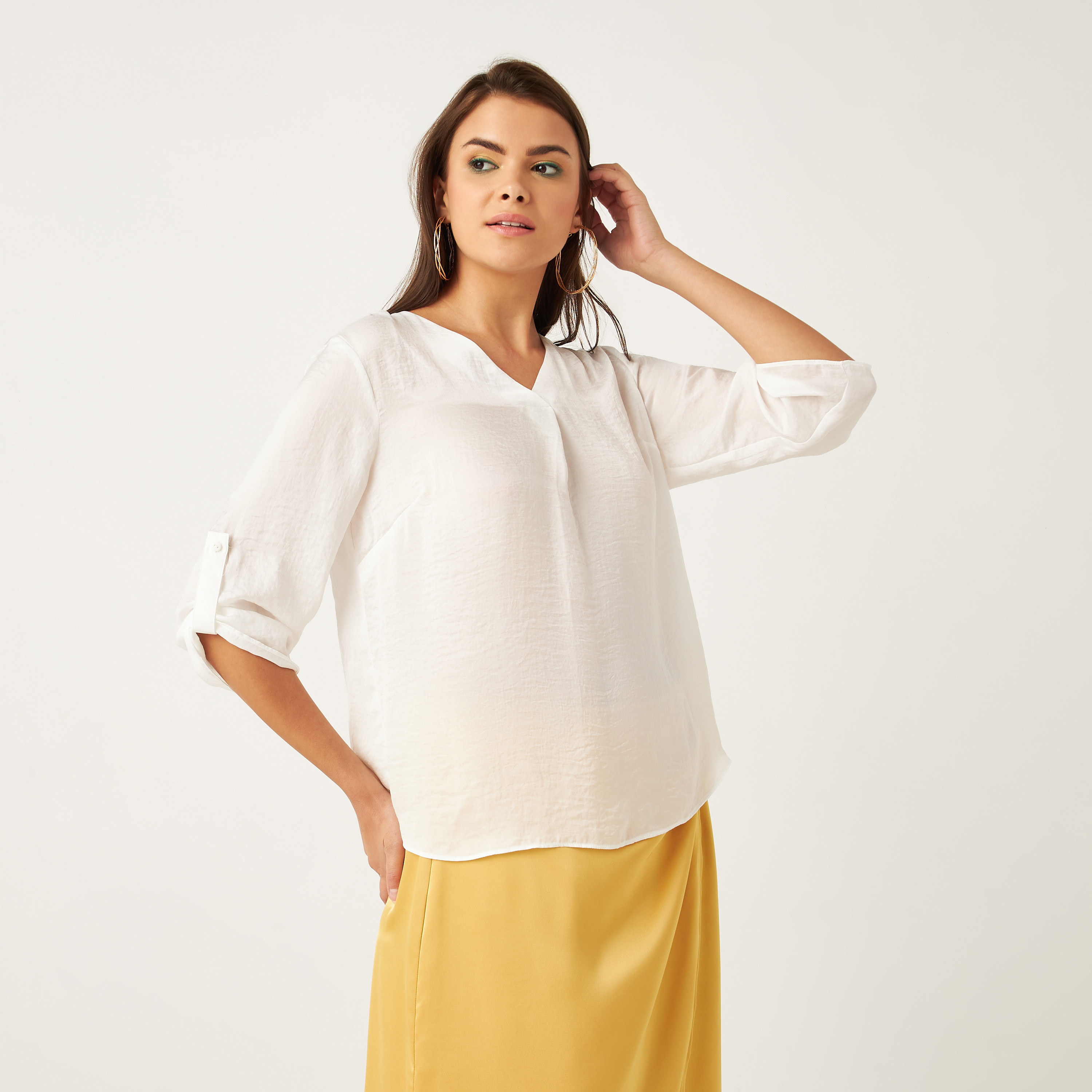 hammered satin top