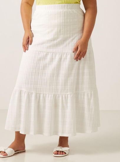 Textured Tiered Skirt-Maxi-image-0