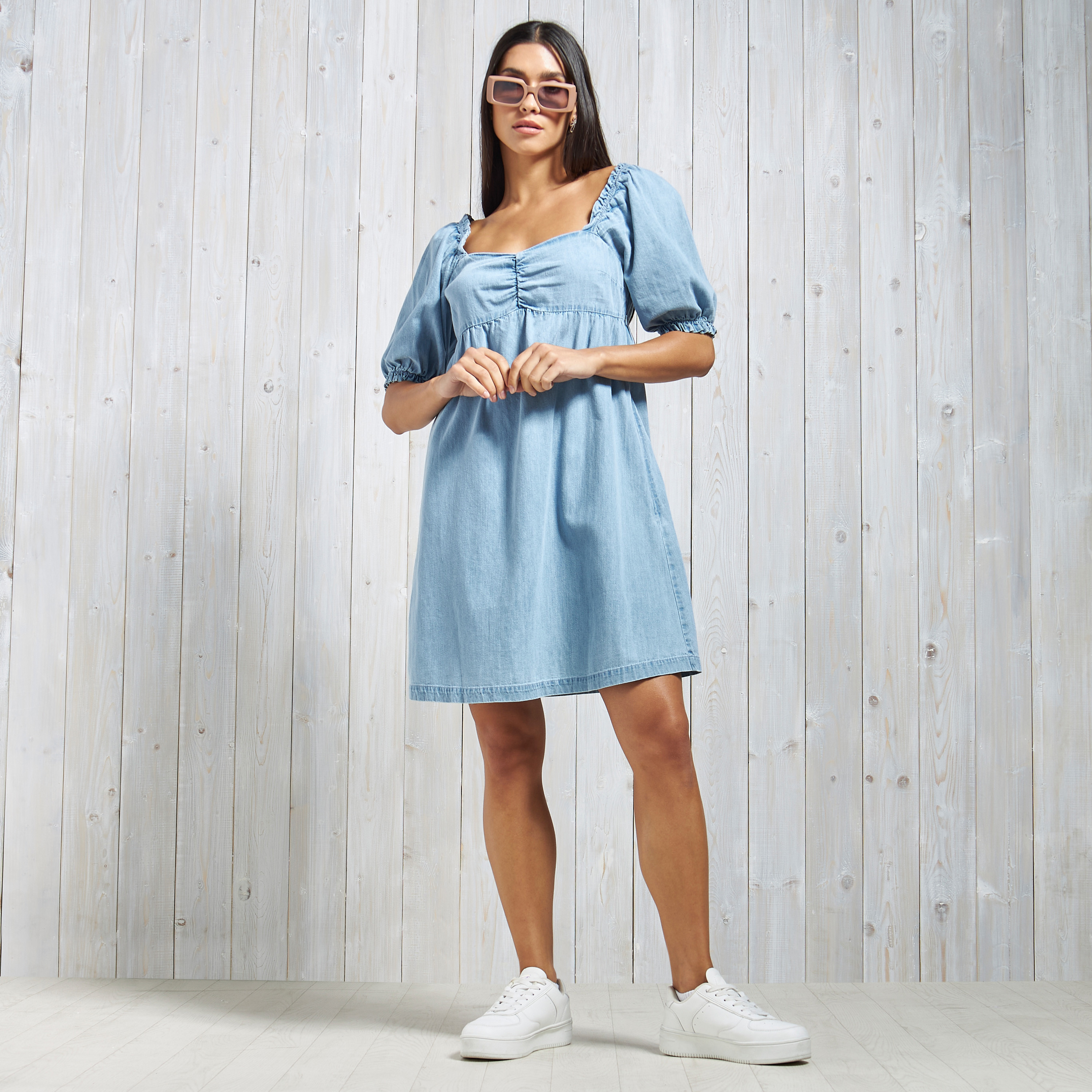 Plain deals denim dress