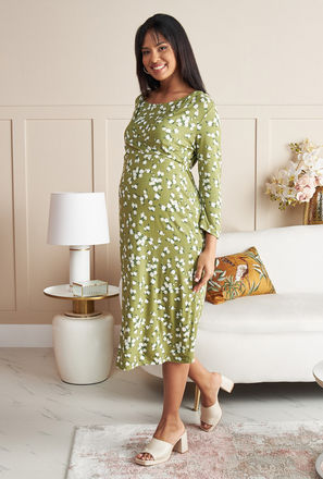 All Over Floral Print Maternity Wrap Dress-mxwomen-clothing-maternityclothing-dressesandjumpsuits-midi-2