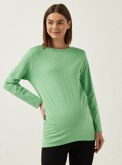 Pack of 2 - Plain Maternity T-shirt-Tops & T-shirts-image-1