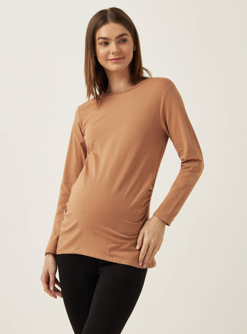 Pack of 2 - Plain Maternity T-shirt-Tops & T-shirts-image-1