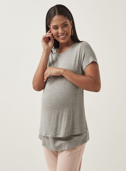 Plain Maternity Top-Tops & T-shirts-image-0