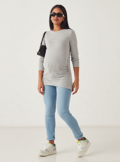 Ruched Detail Maternity T-shirt-Tops & T-shirts-image-1