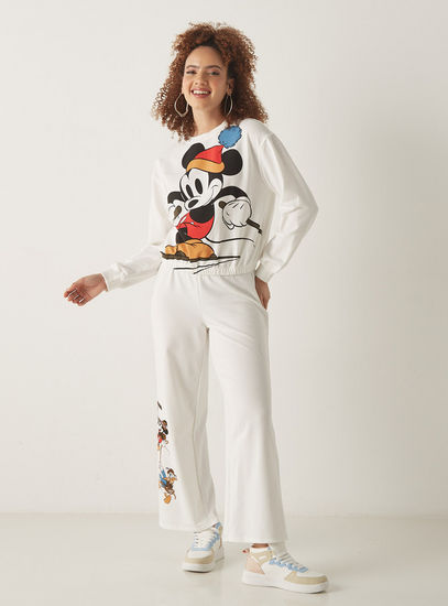 Mickey Mouse Printed Pants with Elasticated Waistband-Joggers-image-1