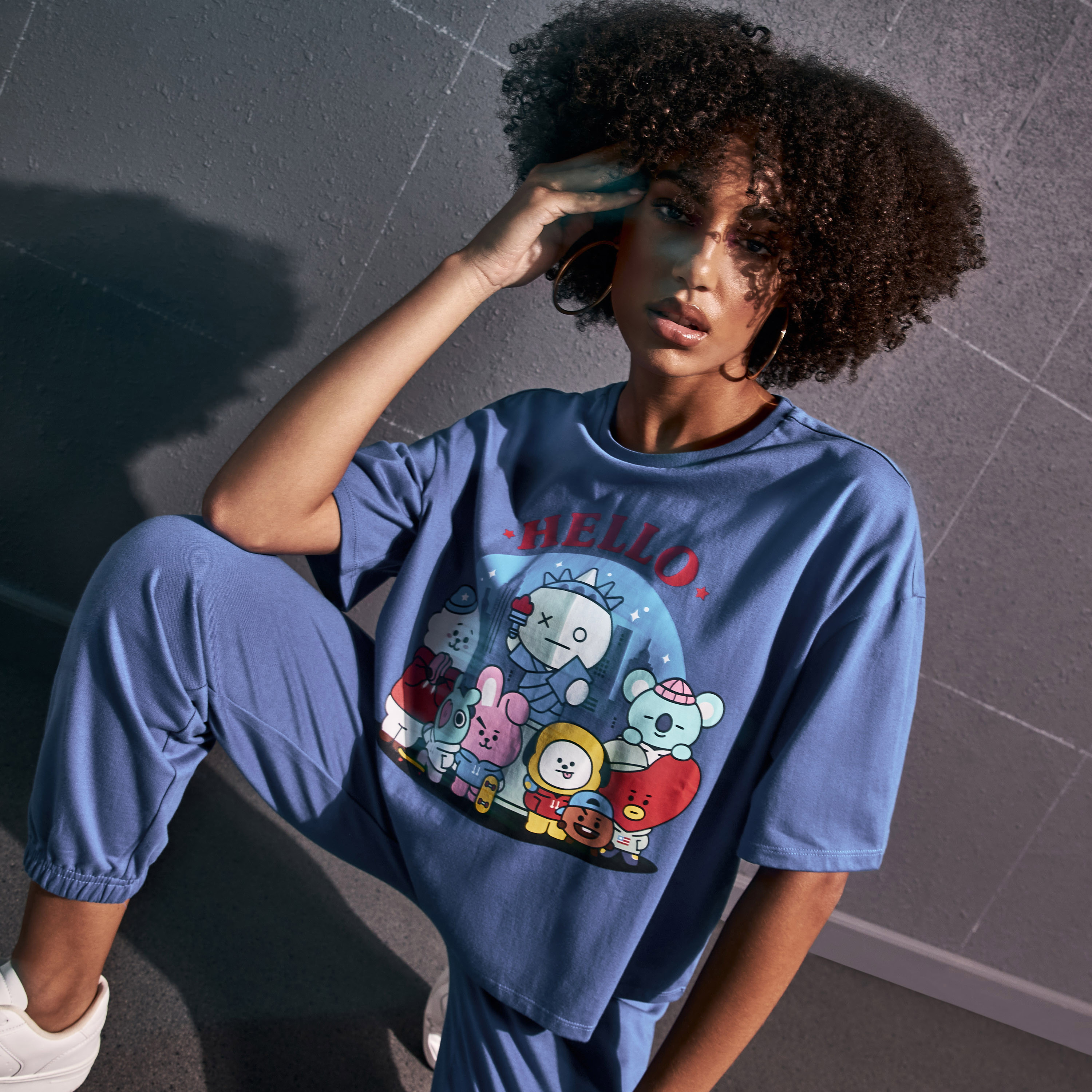 Shop BT21 Printed Boxy T-shirt Online | Max Bahrain