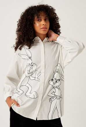 Looney Tunes Print Poplin Shirt