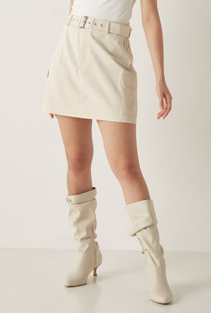 Solid Mini Cargo Skirt with Belt and Pockets-mxurbnwomen-clothing-skirts-mini-3