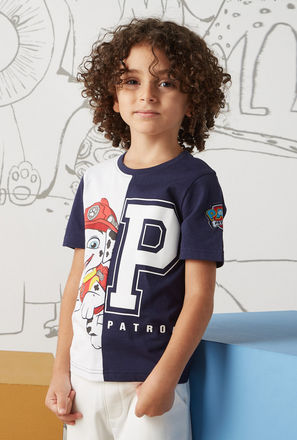 PAW Patrol Print Cotton T-shirt-mxkids-boystwotoeightyrs-clothing-character-topsandtshirts-1