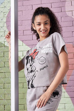 Minnie Mouse Print Co-Ord T-shirt-mxkids-girlseighttosixteenyrs-clothing-character-topsandtshirts-3