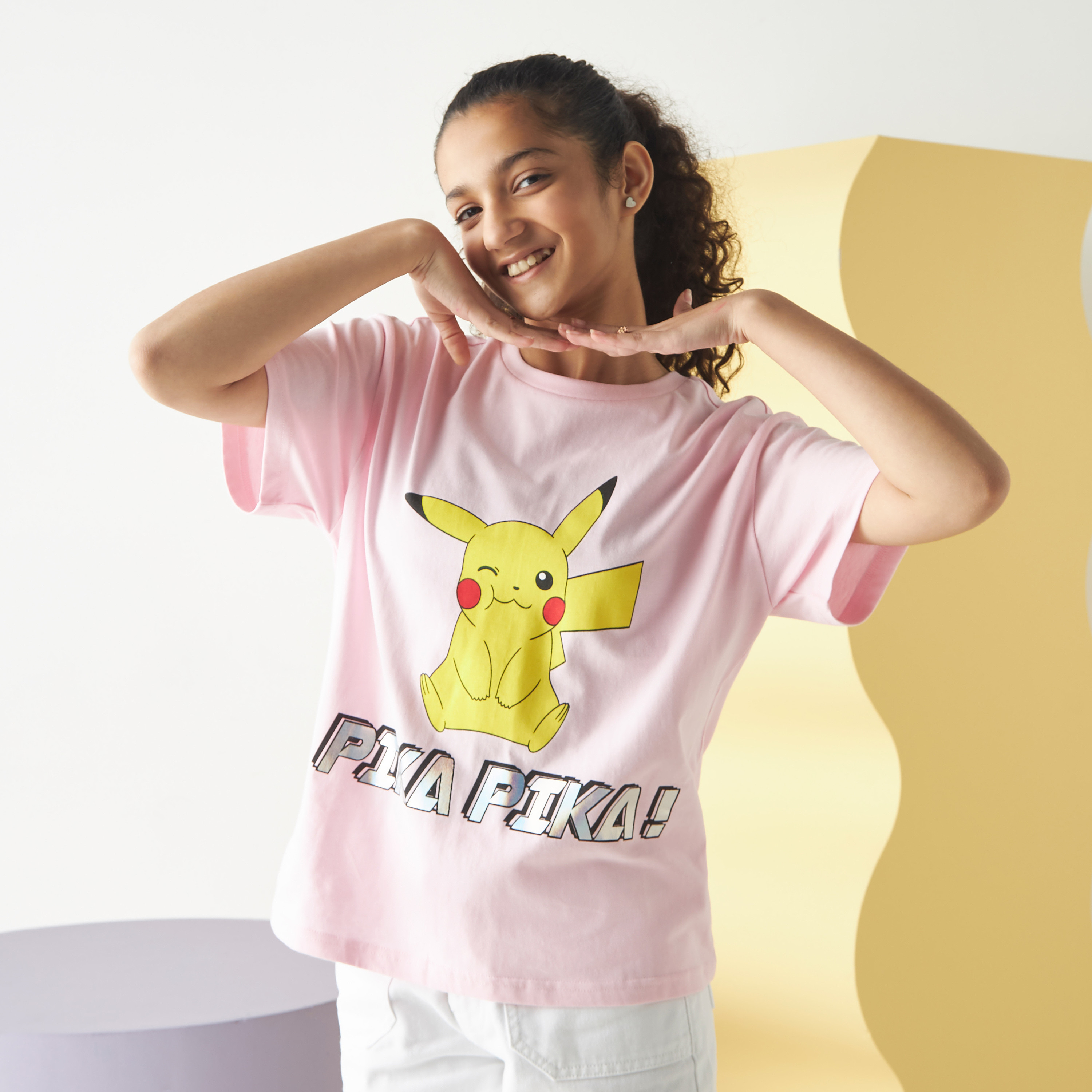 Shop Pikachu Print T shirt Online Max Qatar