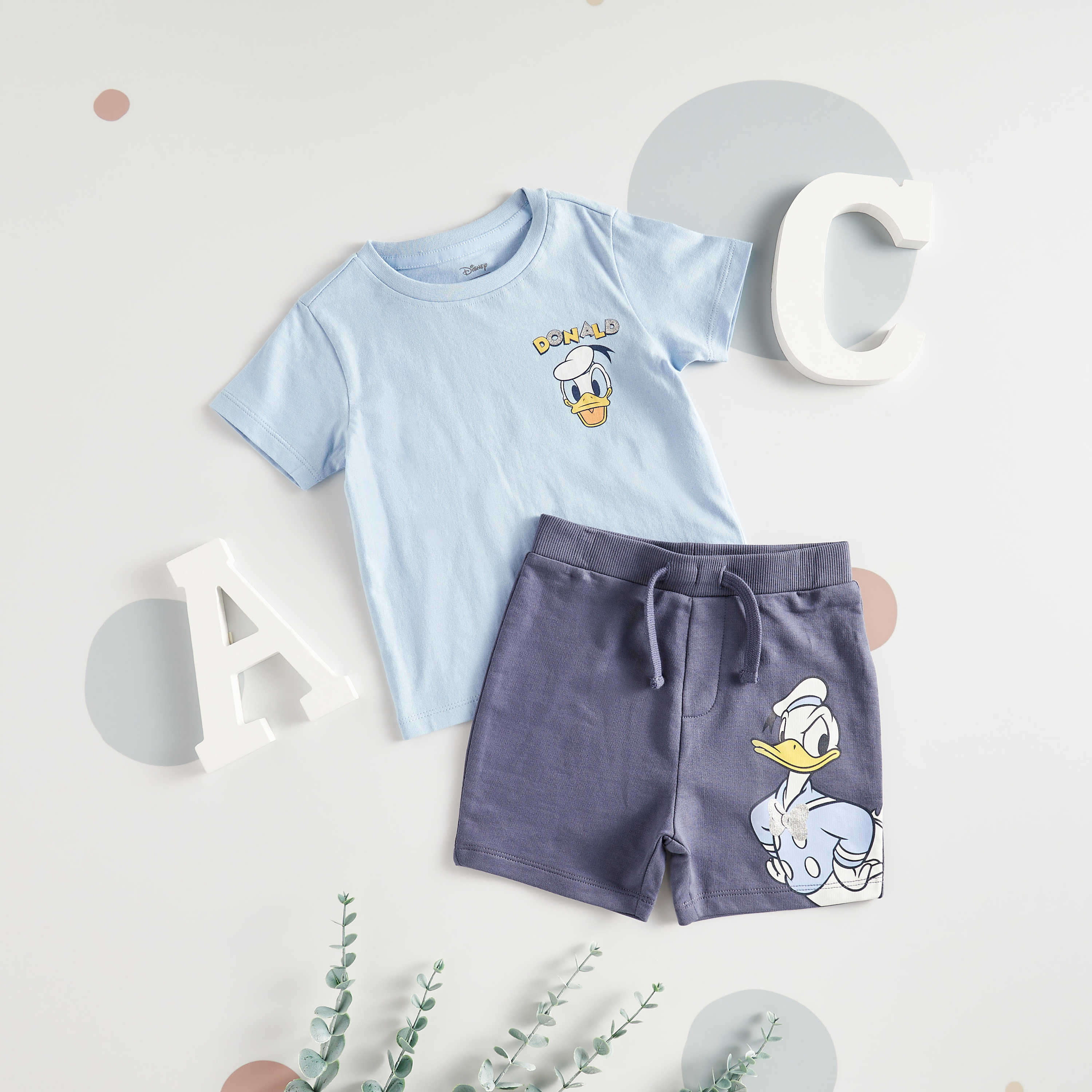 Shop Donald Duck Print T shirt and Shorts Set Online Max Kuwait