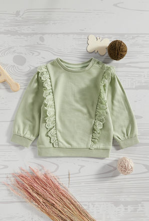 Ruffle Detail Sweatshirt-mxkids-babygirlzerototwoyrs-clothing-hoodiesandsweatshirts-2