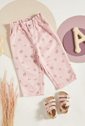 All-Over Floral Print Cotton Pants-mxkids-babygirlzerototwoyrs-clothing-bottoms-pants-0