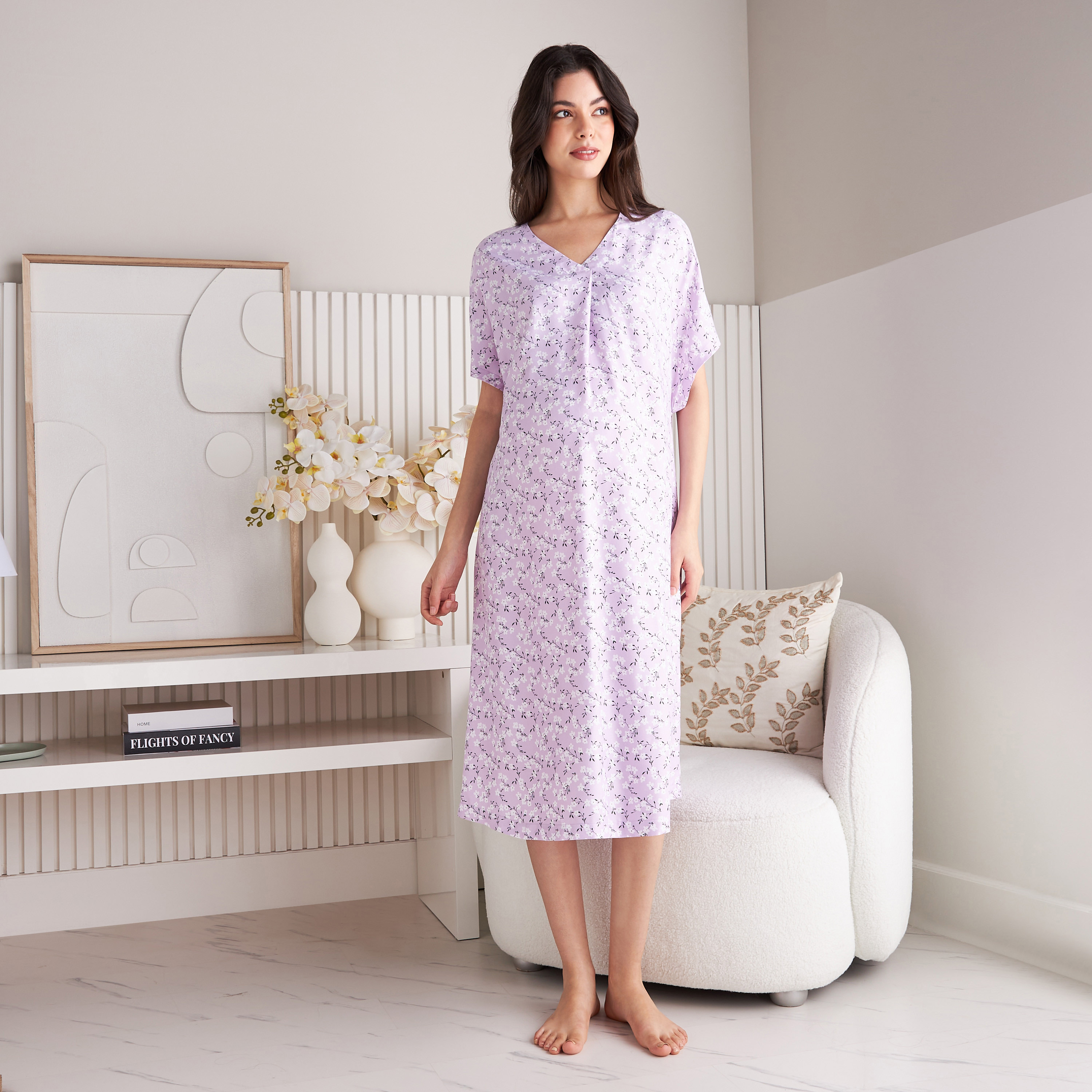 Buy Sarika Fashion 100% Cotton Kaftan | Long Length Printed Nighty /Kaftan/Maxi/Night Gown/Night Dress/Nightwear Inner & Sleepwear for Women's  (Combo Pack of 2) at Amazon.in