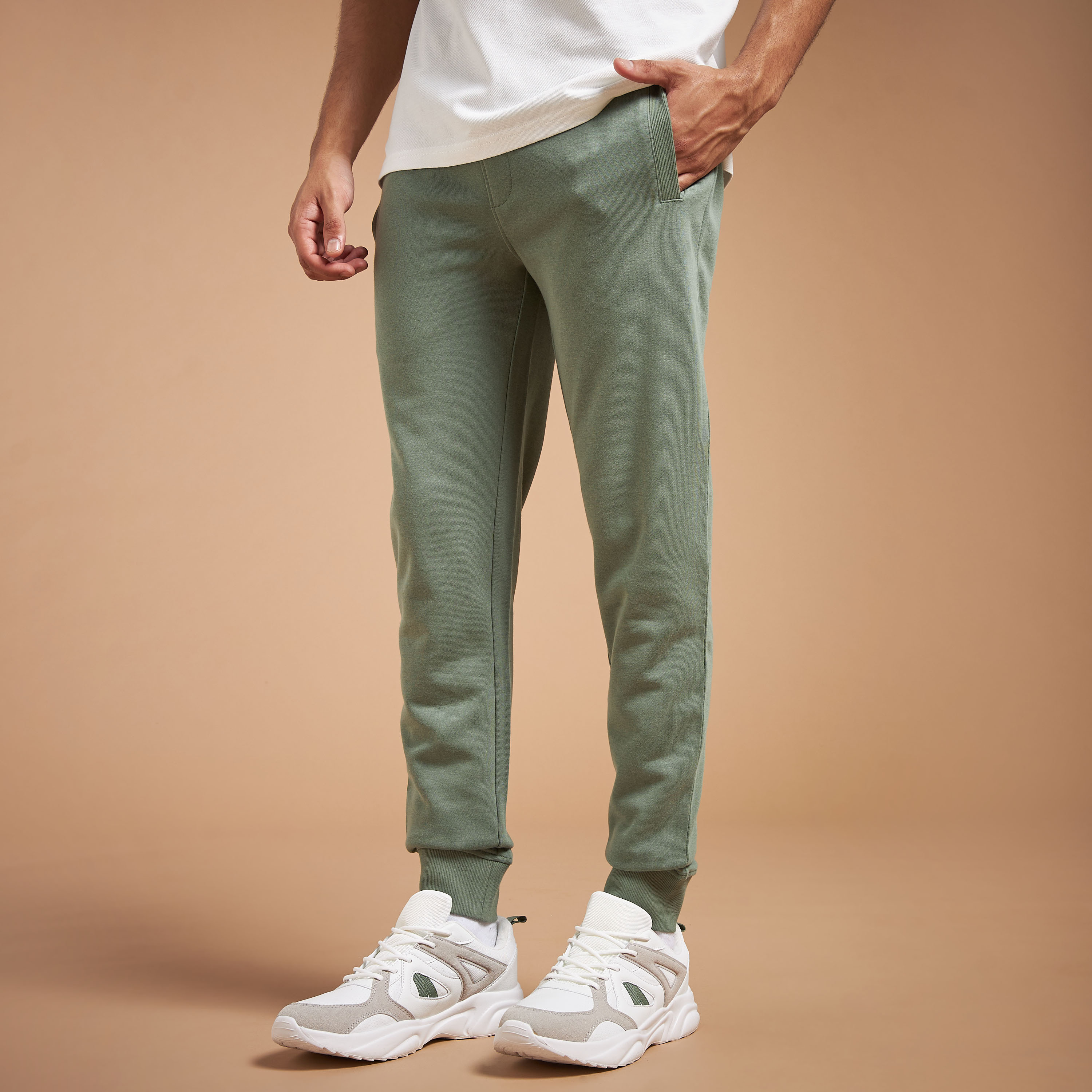 Mens skinny hot sale tapered joggers