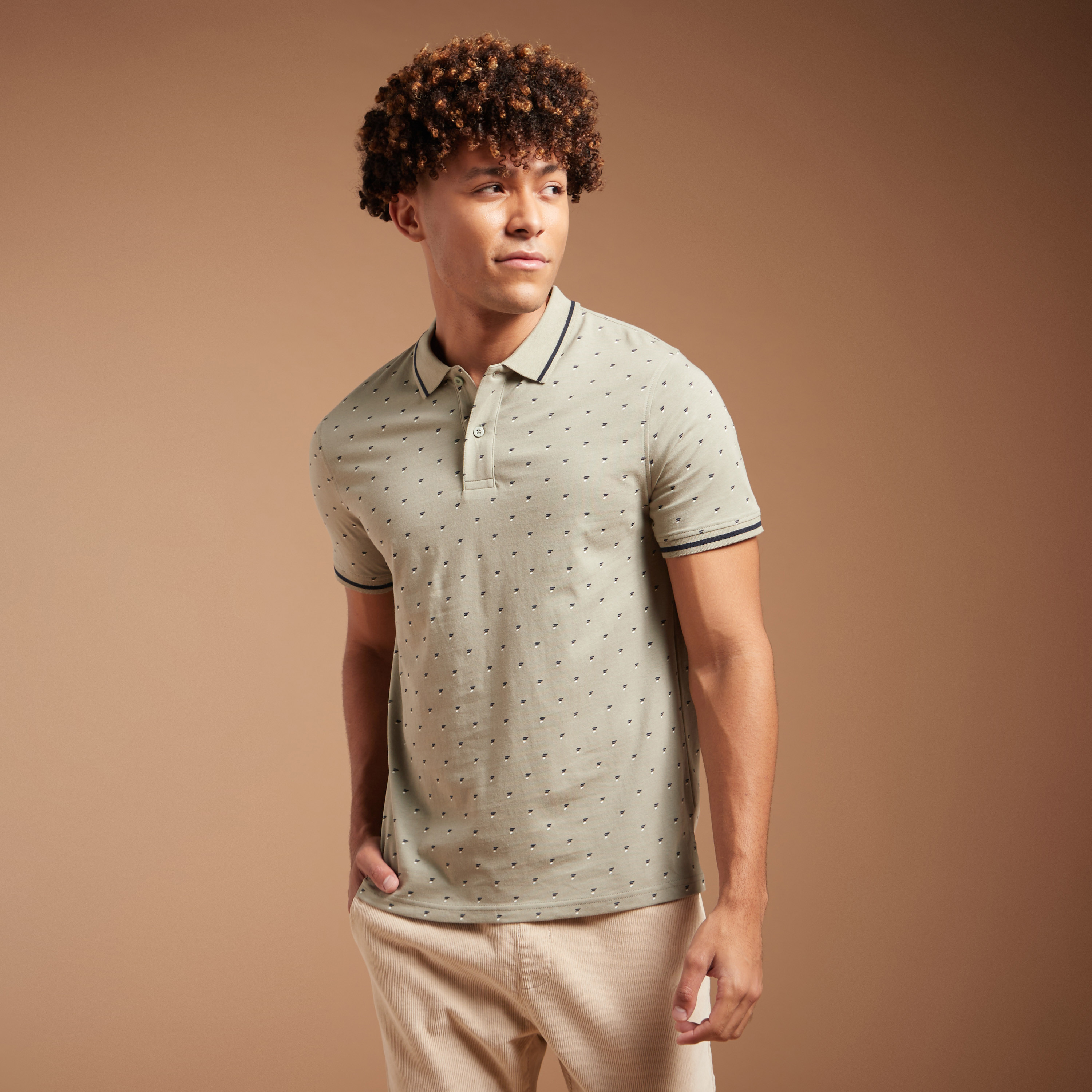 Shop All Over Print Better Cotton Polo T shirt Online Max UAE