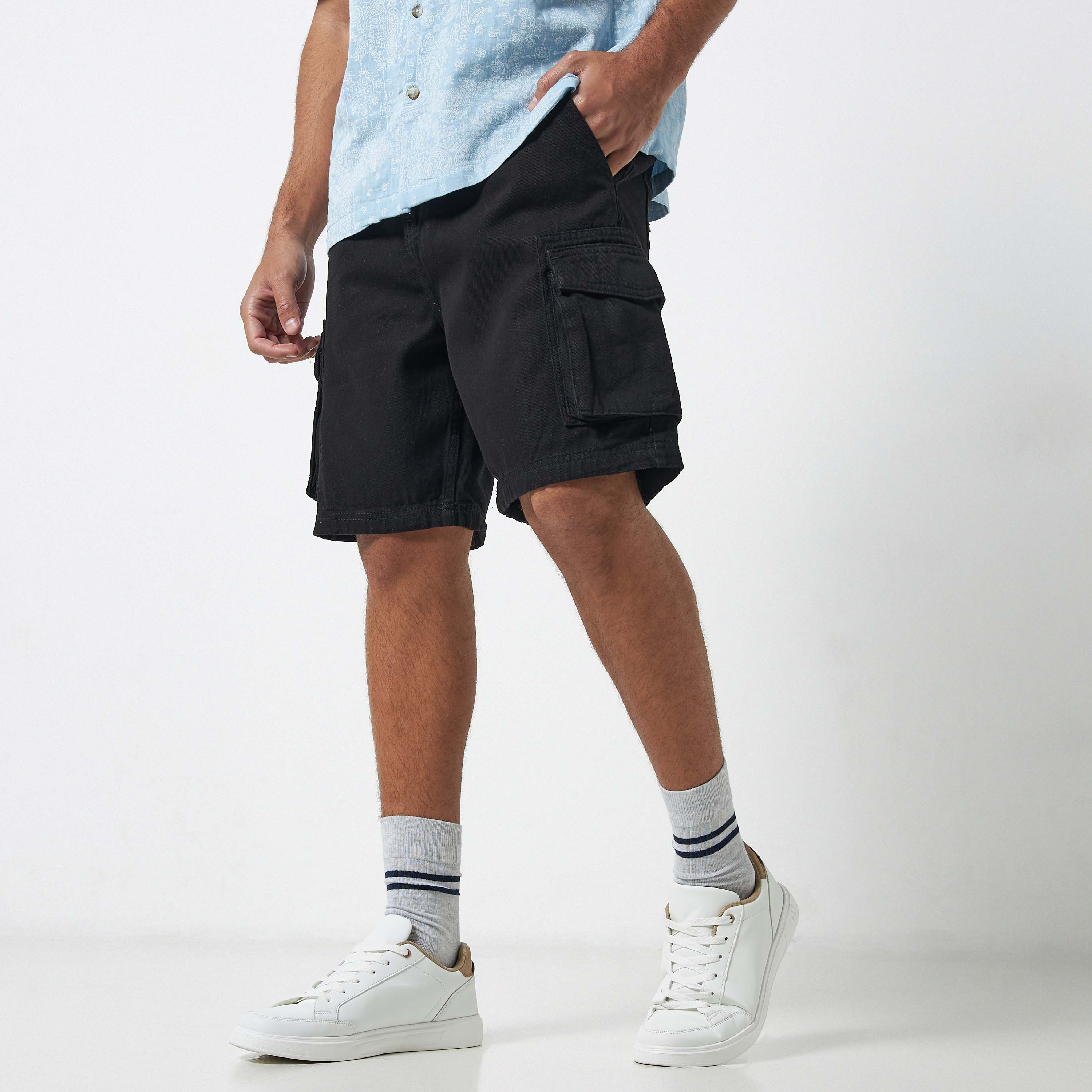 Shop Denim Cargo Shorts Online | Max UAE