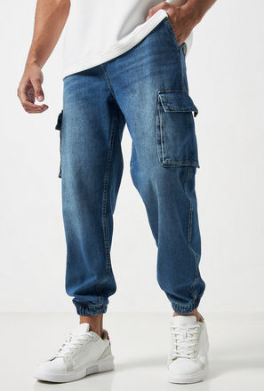 Denim Cargo Joggers-mxmen-clothing-bottoms-jeans-joggers-0
