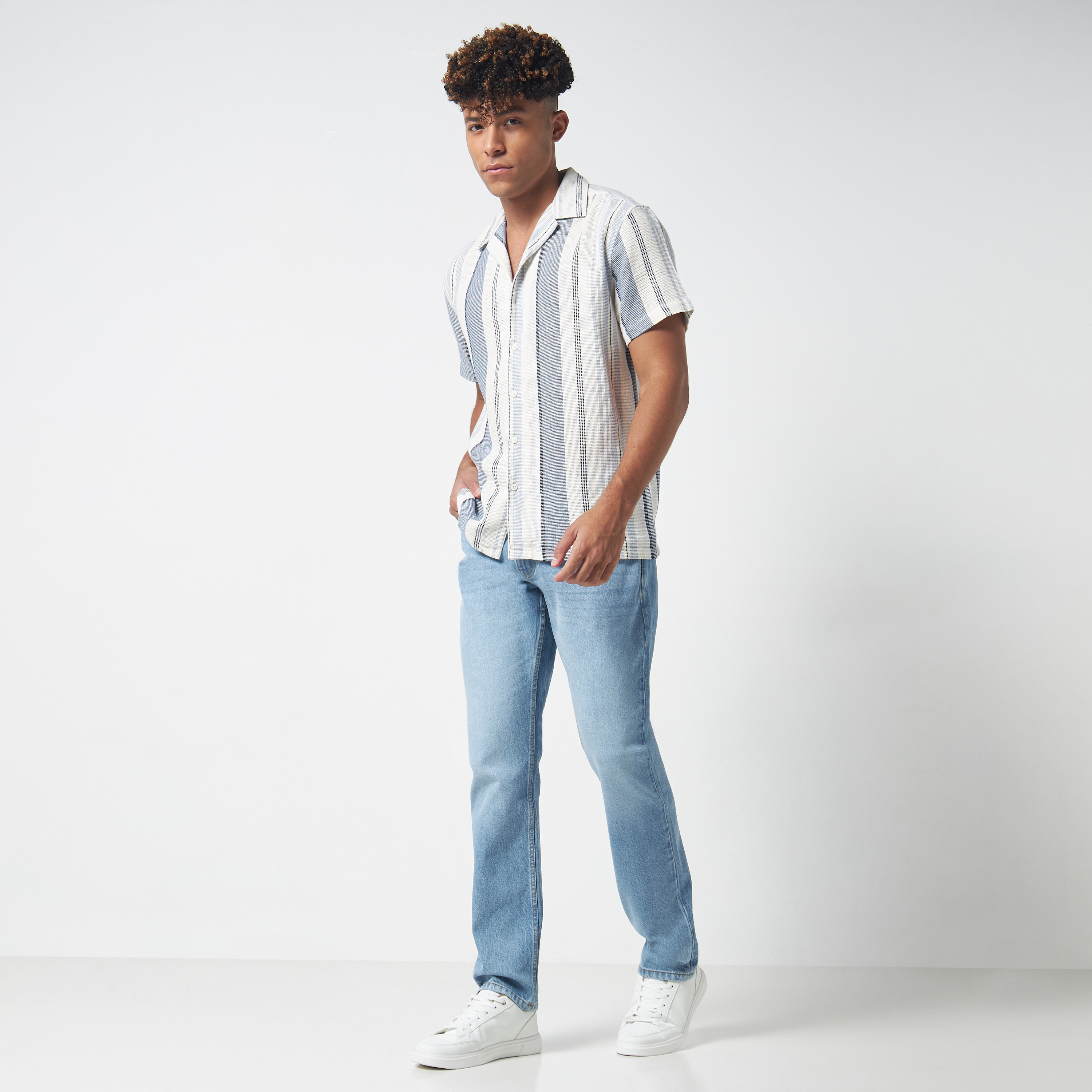 Shop Stripes Dobby Shirt Online | Max UAE