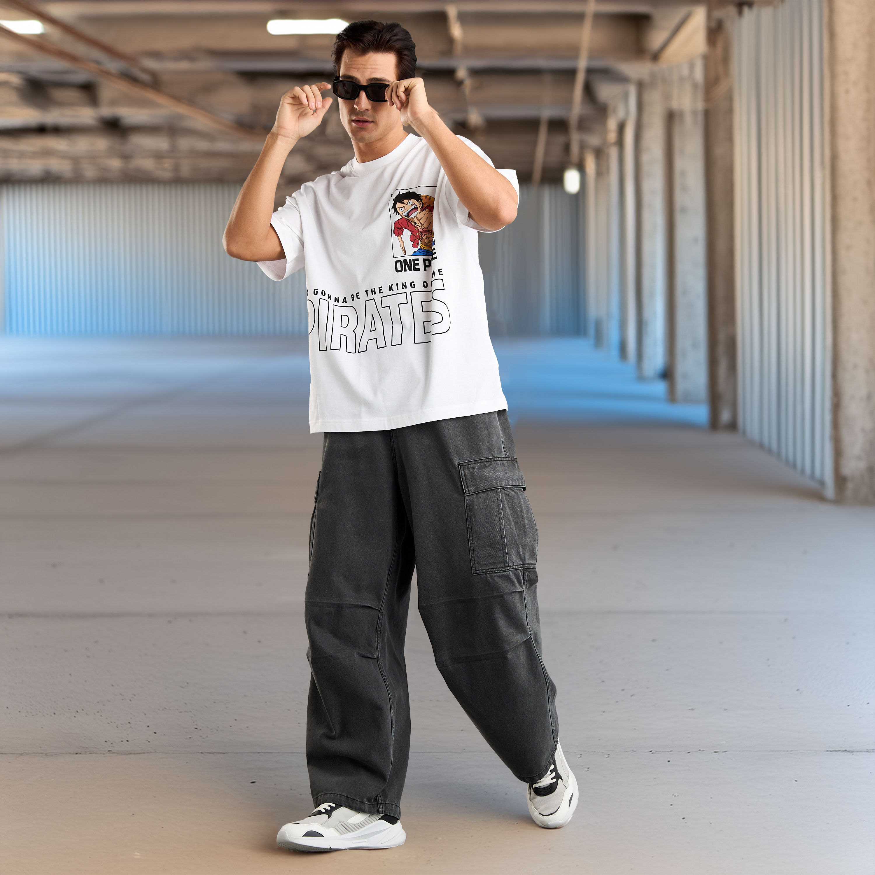トップス th products DY Oversized Shirt / mono Buy Oversized Monaco Distressed Graphic T-Shirt with Dropped