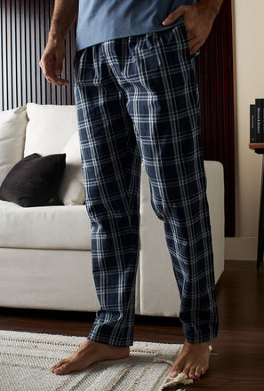 Checked Better Cotton Pyjamas-mxmen-clothing-nightwear-bottoms-0