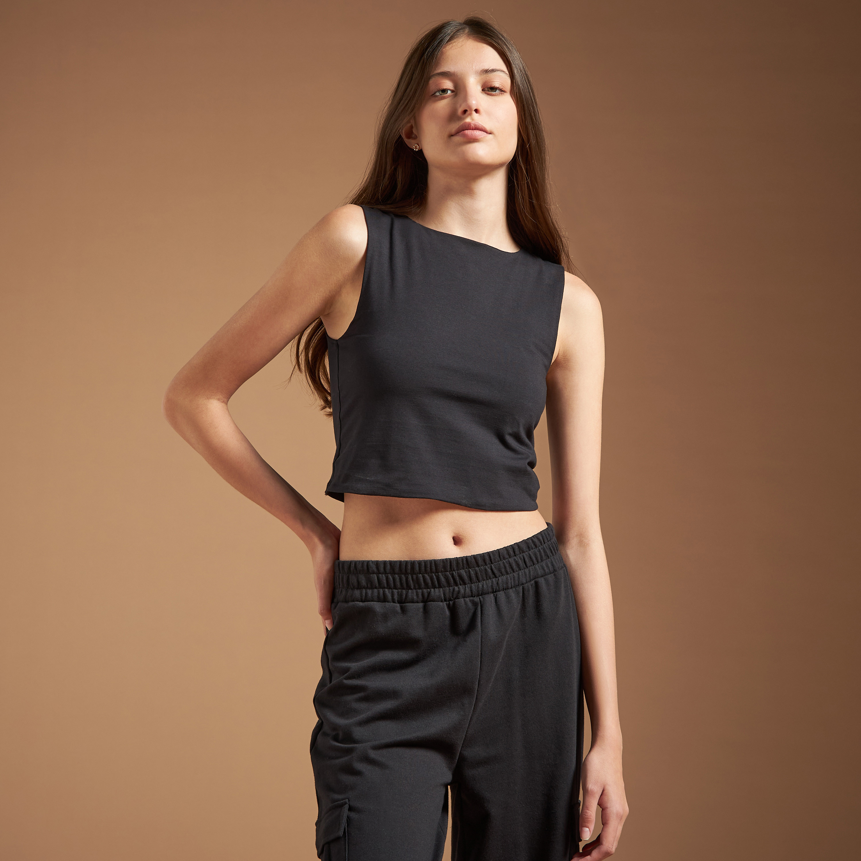 plain cropped tank tops