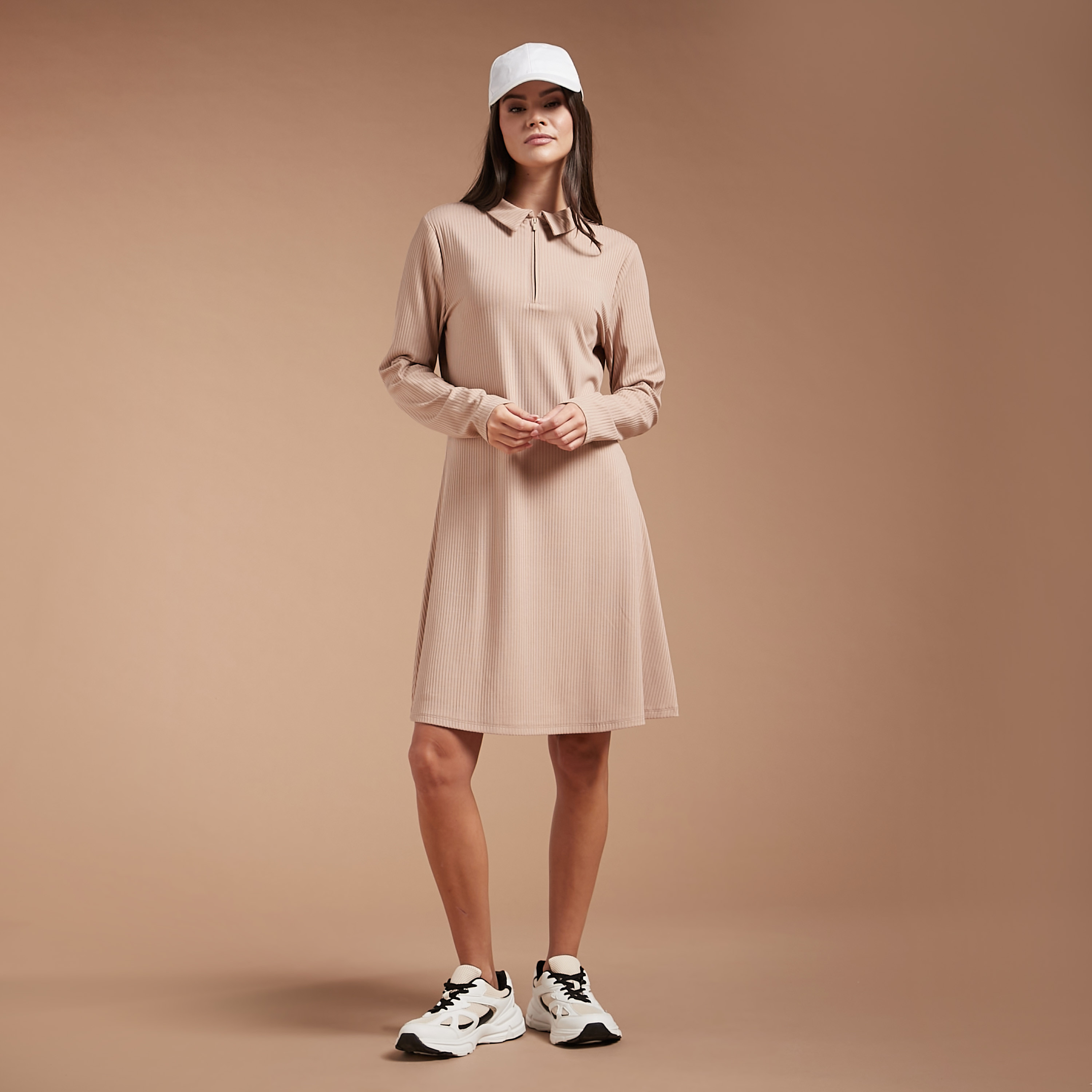 Plain discount polo dress