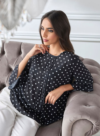 Shop All-Over Polka Dot Print Top Online Max Kuwait