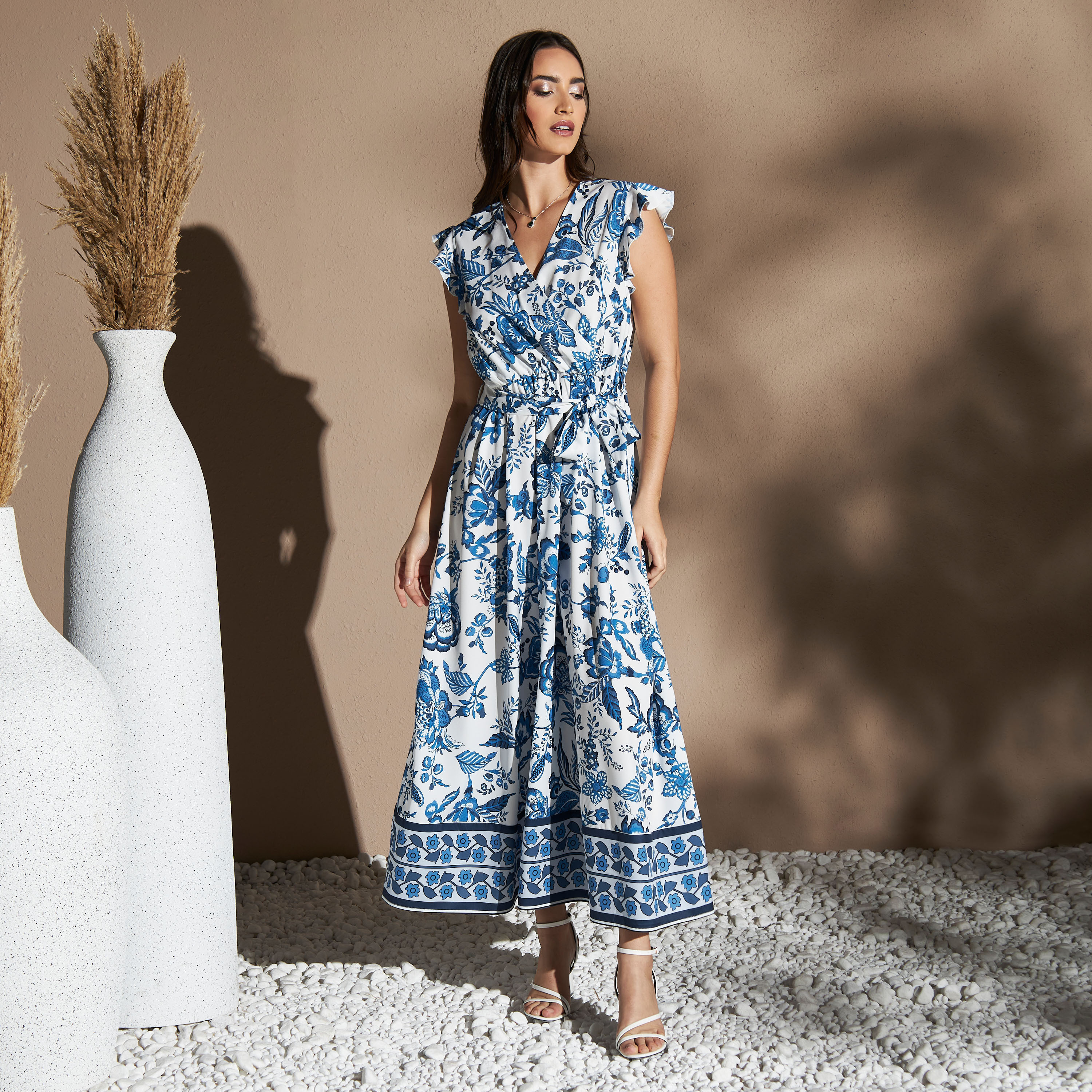 Shop Porcelain Print Dress Online | Max Kuwait