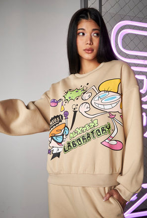 Dexter's Laboratory Print Sweatshirt-mxwomen-clothing-character-hoodiesandsweatshirts-0
