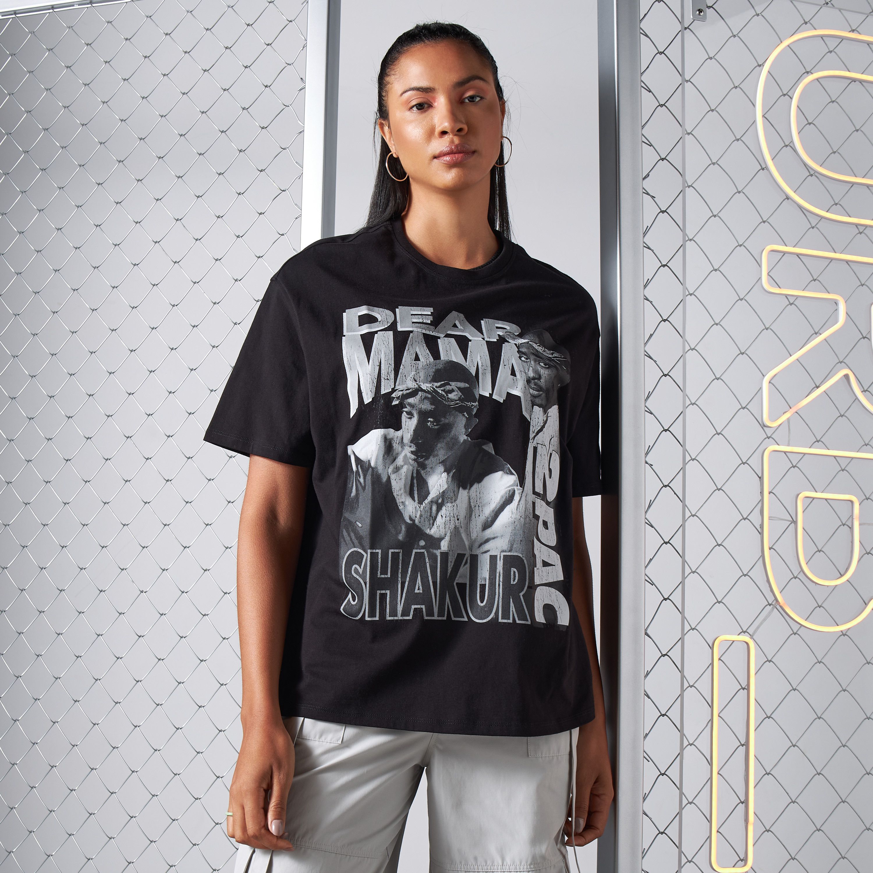 Oversized tupac shop t shirt dress