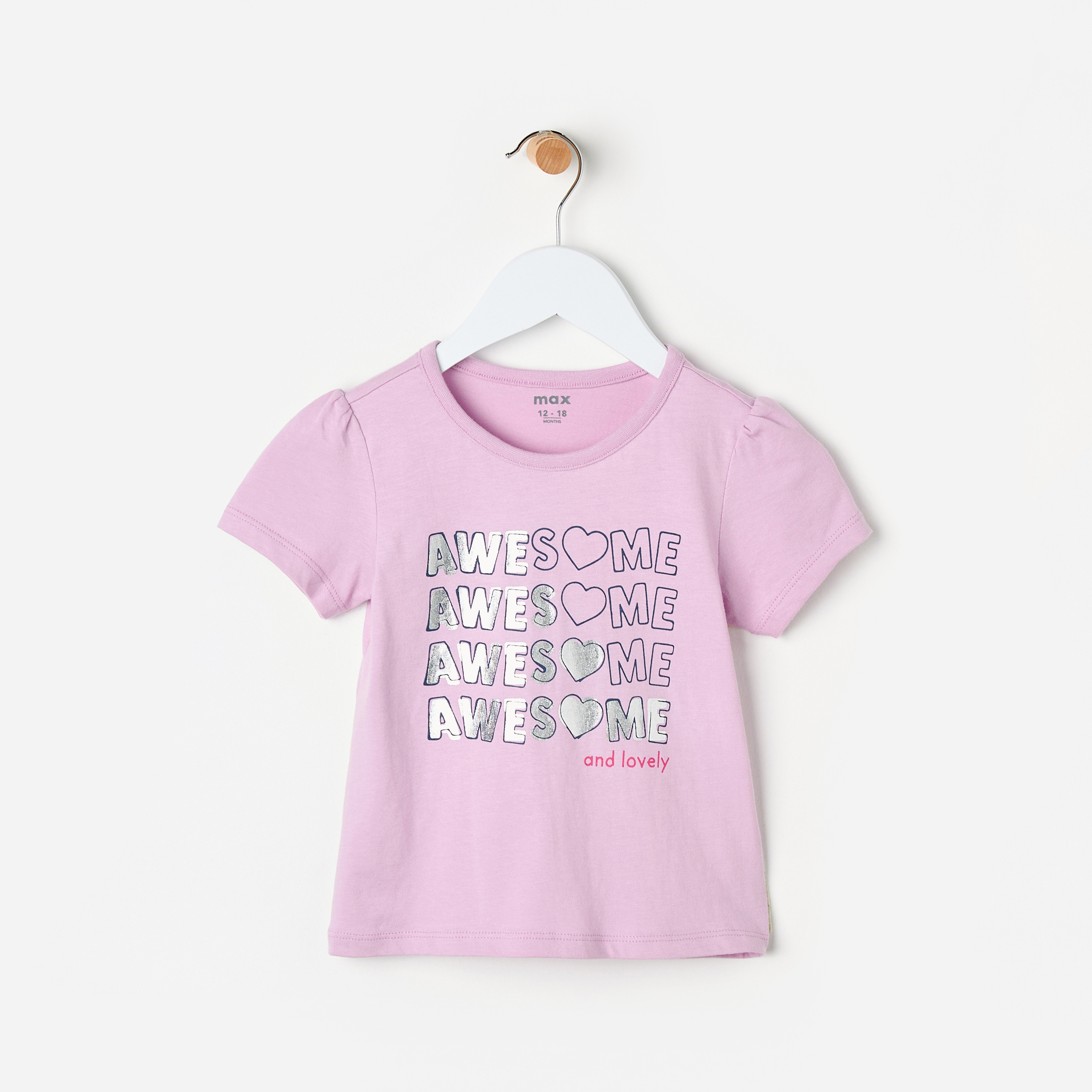 Shop Foil Print Cotton T-shirt Online | Max Oman