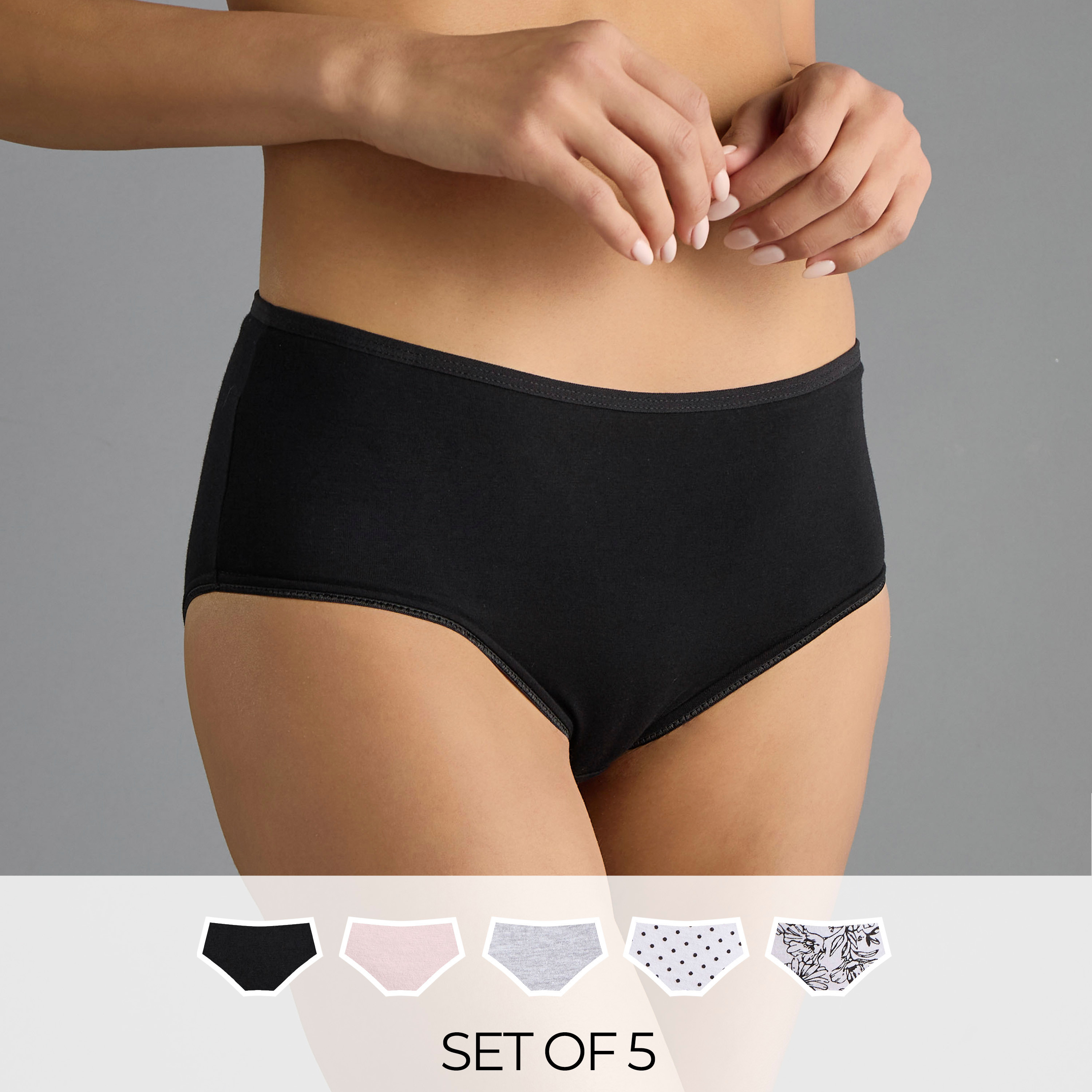 Pack of 5 - Assorted Midi Briefs