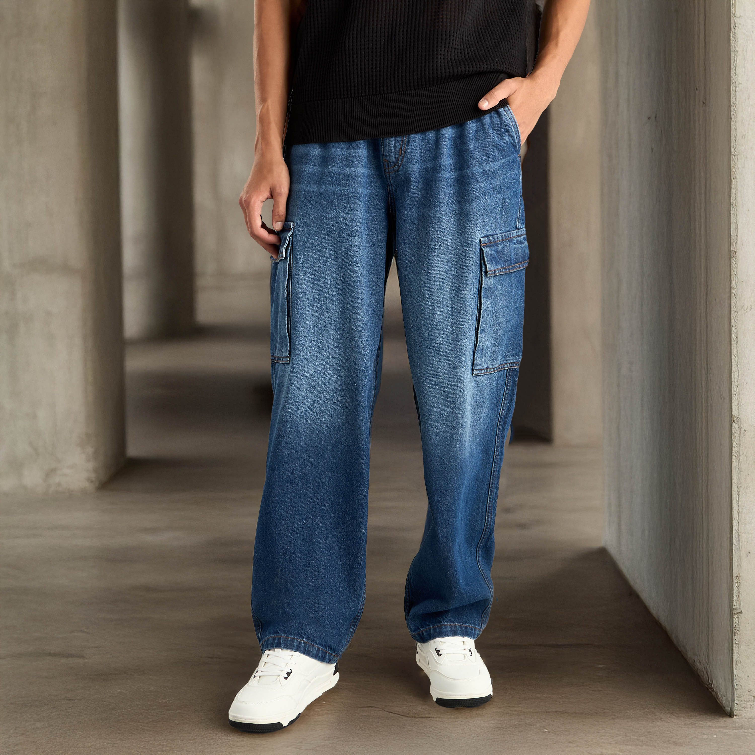 Skater Fit Cargo Jeans