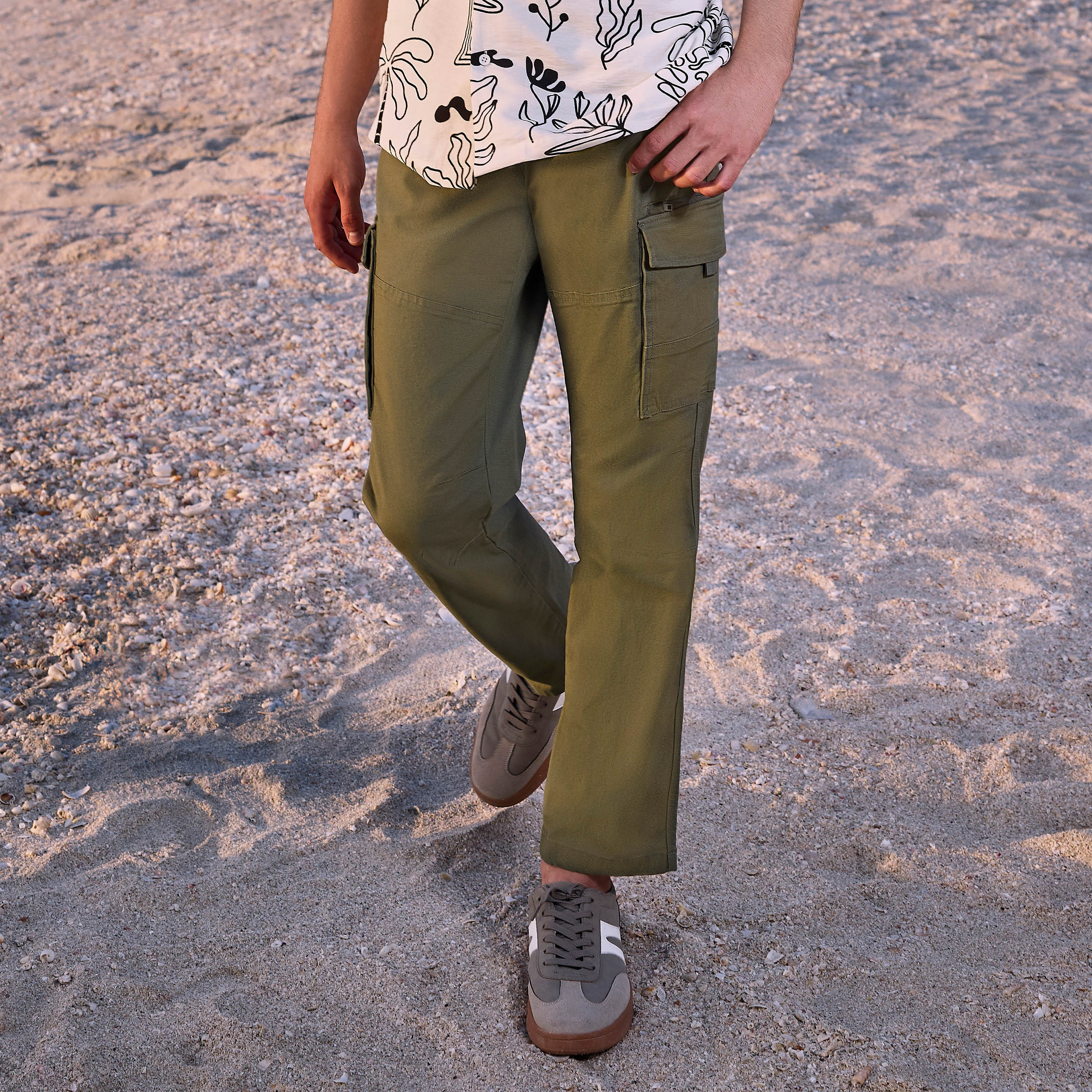 Zip Detail Cargo Pants