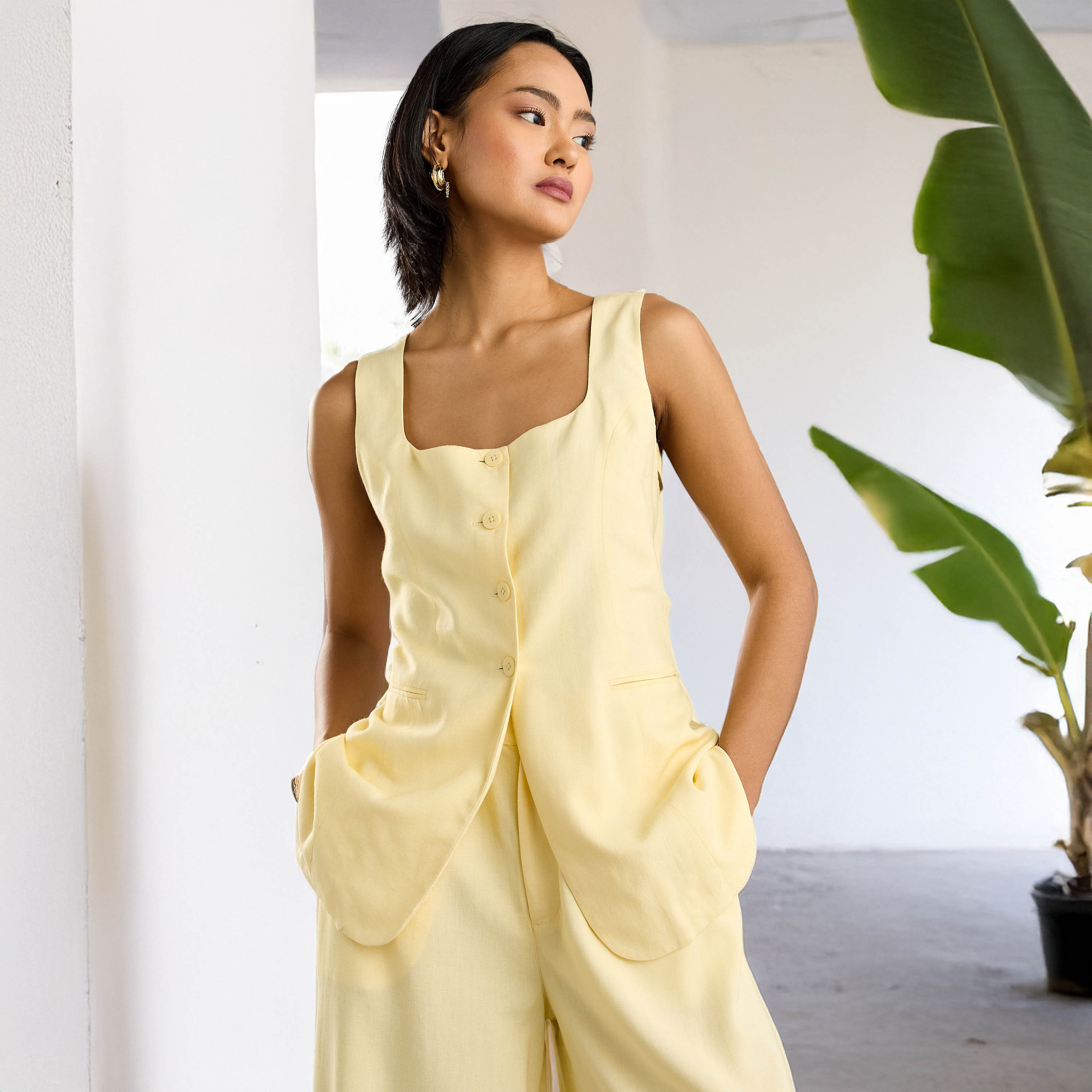 shop-plain-square-neck-waistcoat-online-max-uae