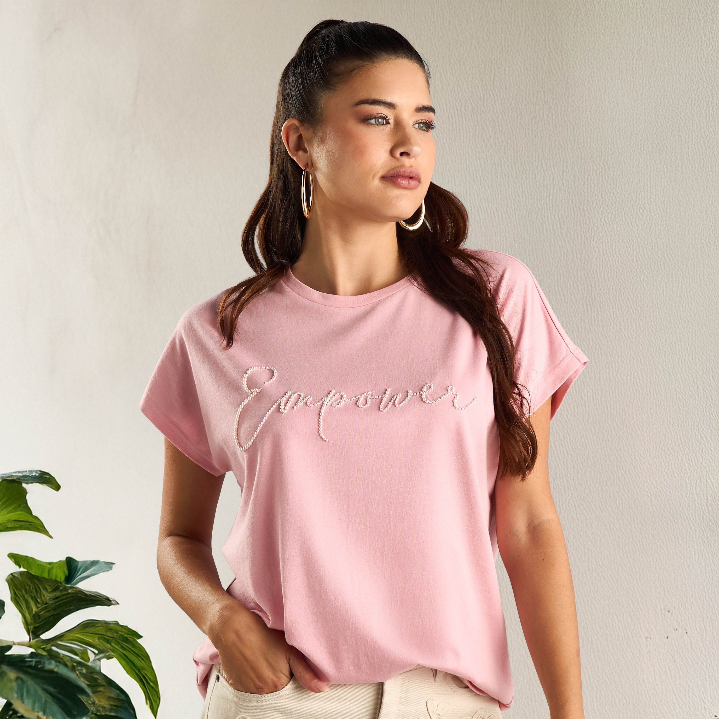 ★lalafox★RIBBON PEARL T-SHIRT★Pink★韓国★大人気★ Baby metal club] Pinky leopard ribbon tee (black) 正規品