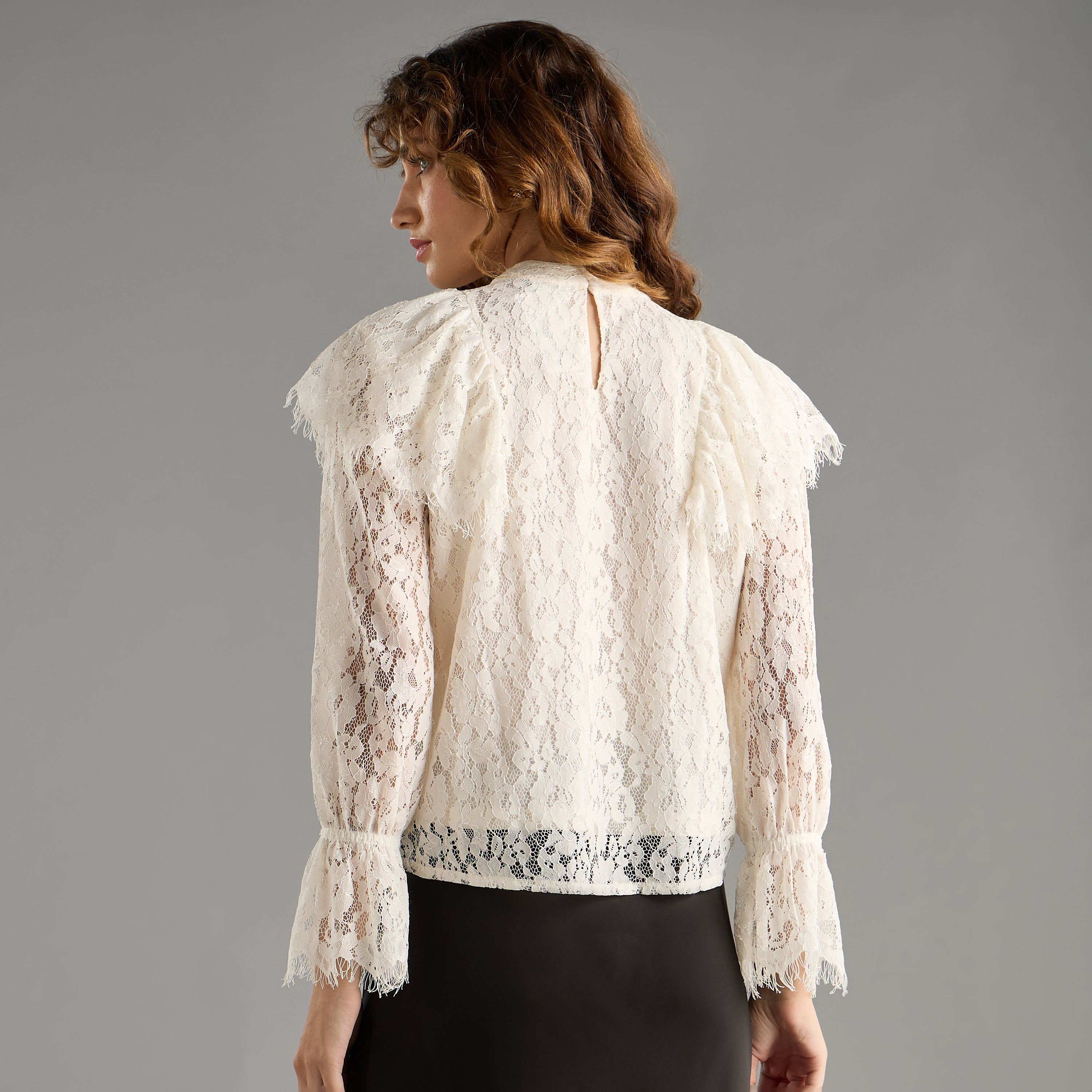 melt the lady lace ruffle tops