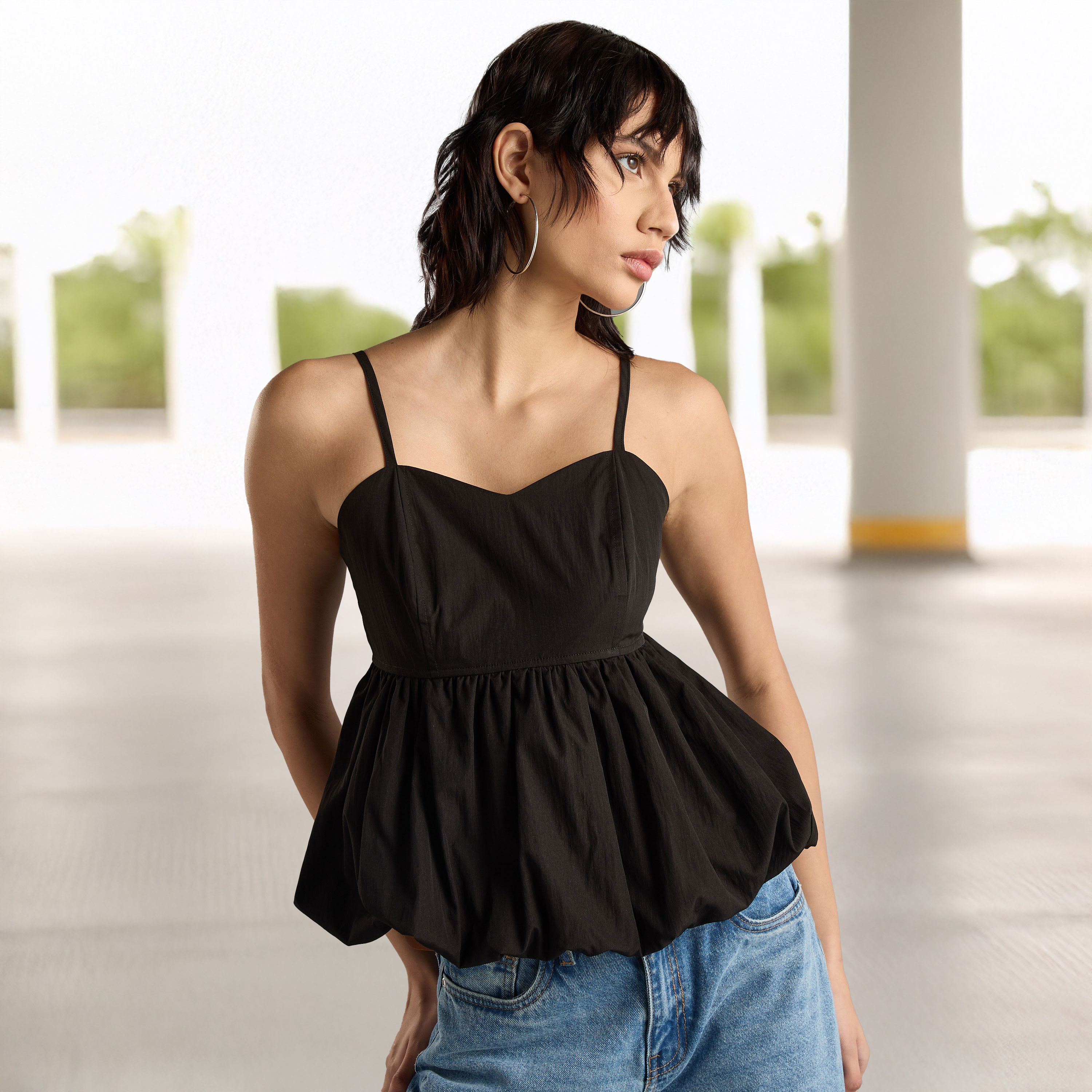 plain peplum top