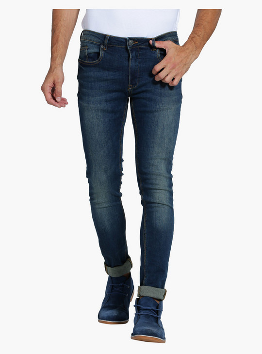 Shop Full Length Jeans with Button Closure Online | Max UAE