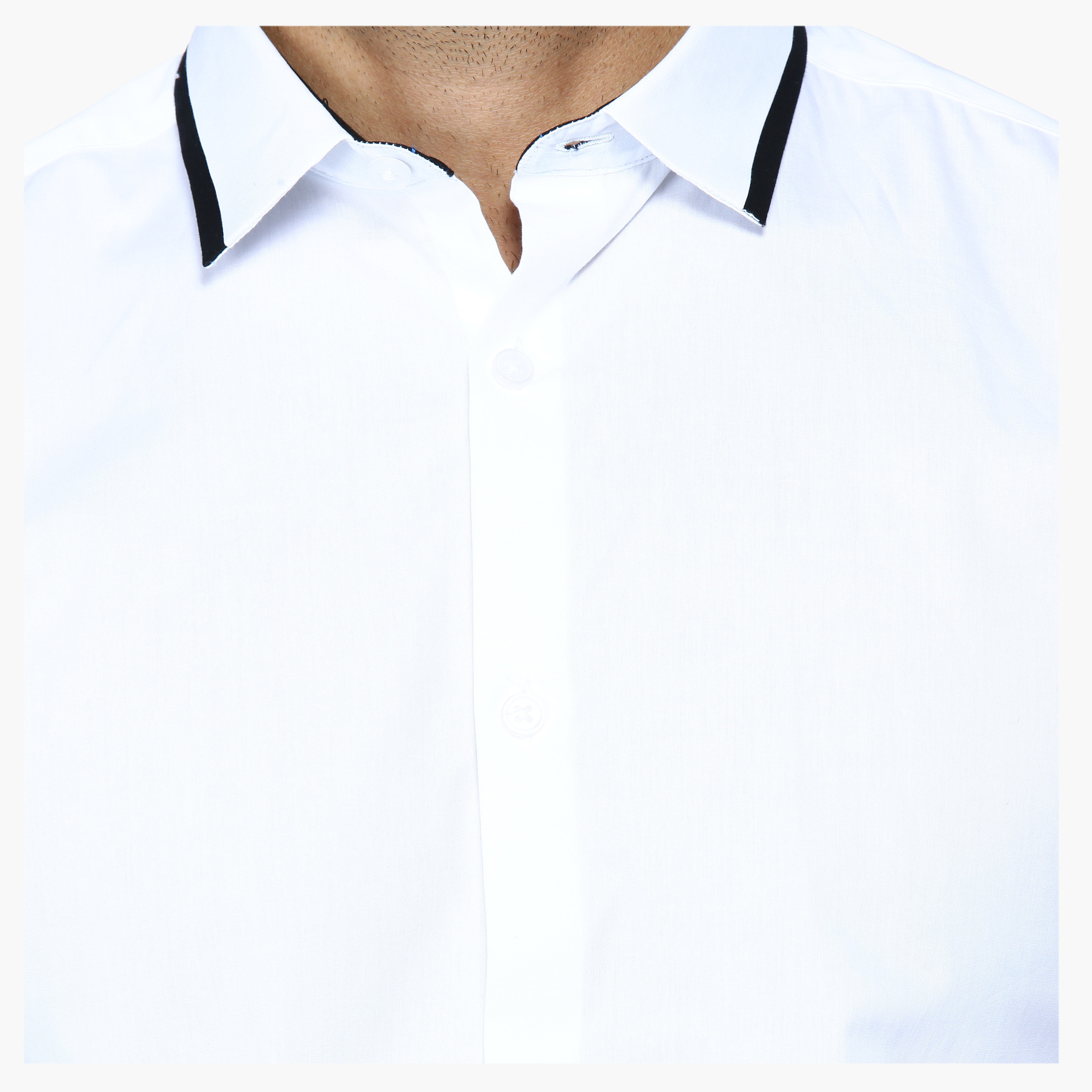 Slim fit white long best sale sleeve shirt