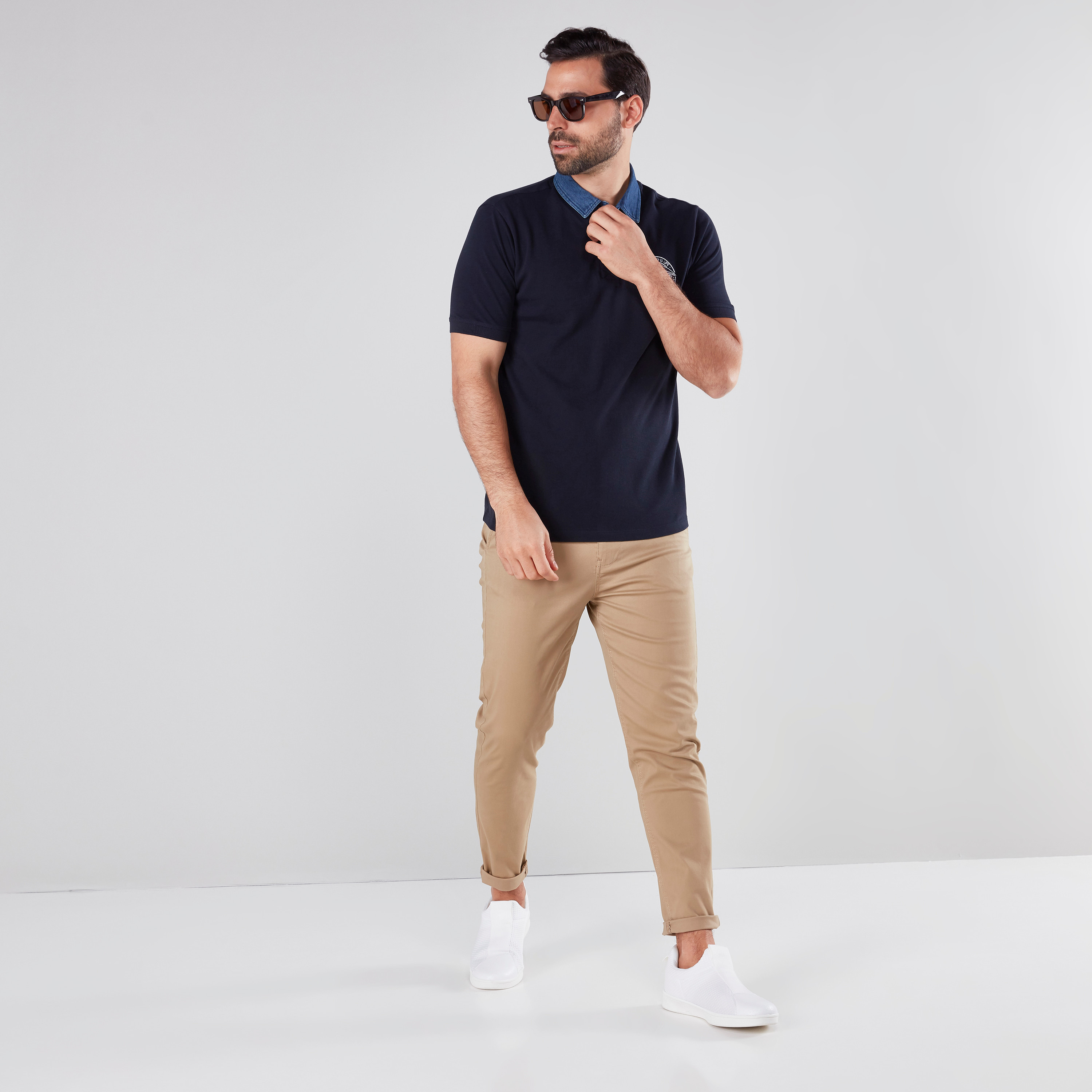 Slim fit deals cropped chinos