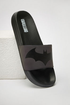 Batman Print Slip-On Slides-mxmen-shoes-sandals-3