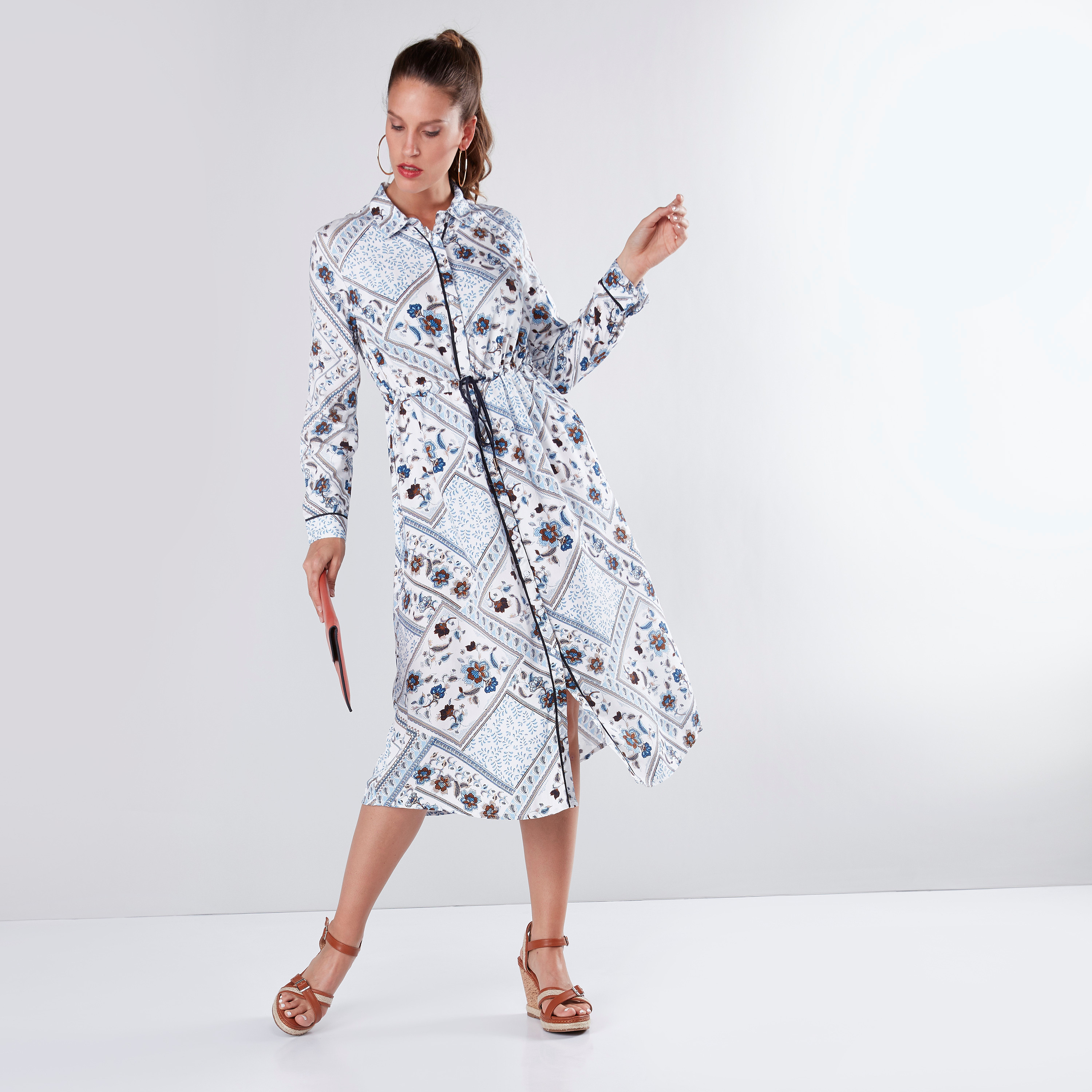 Paisley shirt dress sale